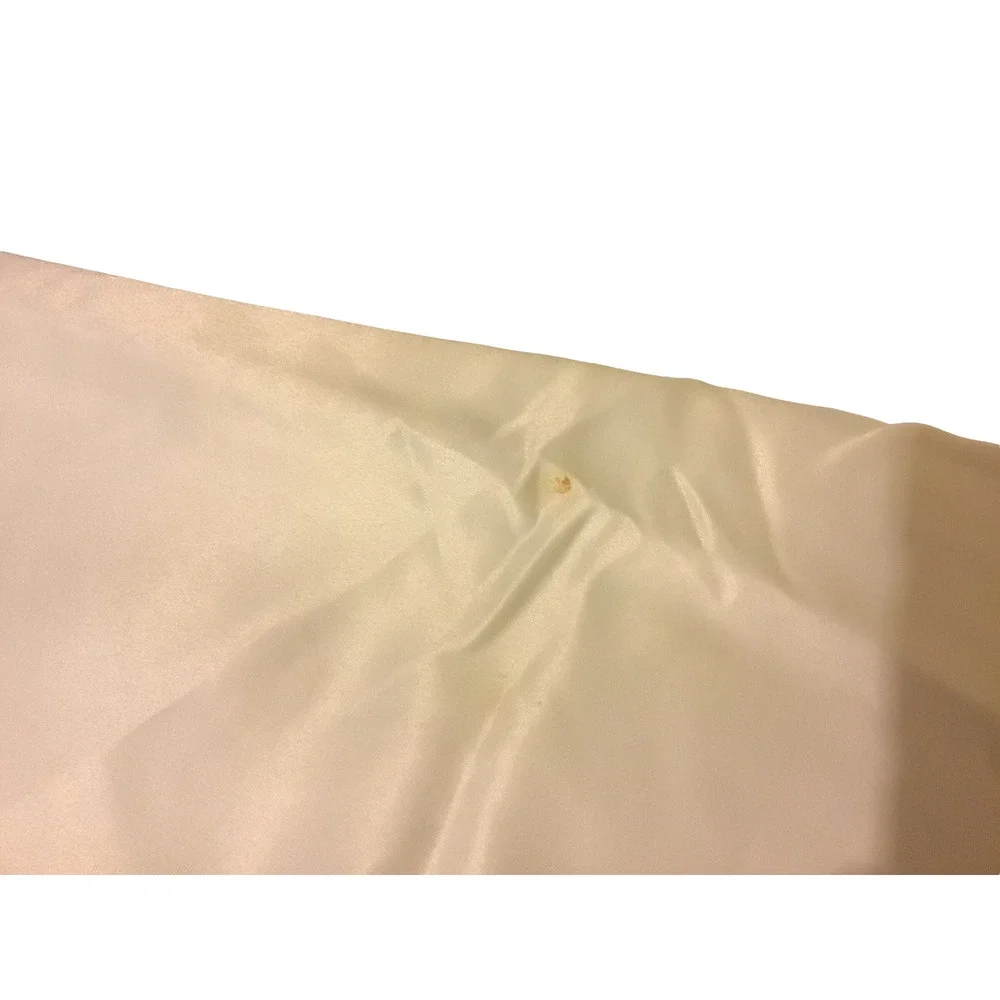 Vintage  Satin Tablecloth Oblong with Appliqué Flowers. Size 60 X 42